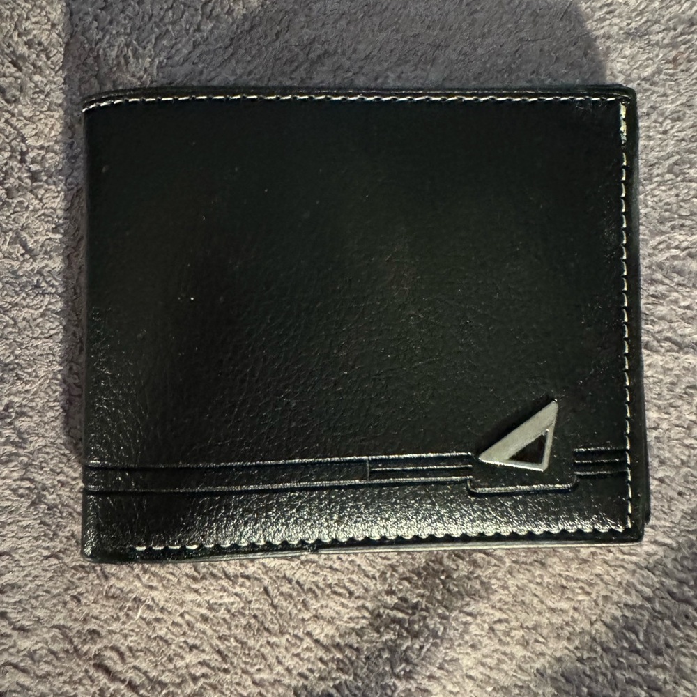 Jiangbao Mens Black Leather Wallet